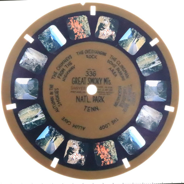Great Smoky Mts. Nat'l Park - View-Master Blue Ring Reel - vintage - (BR-336n) Reel 3dstereo 