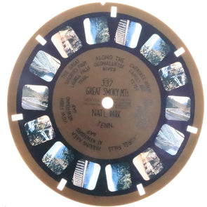 Great Smoky Mts. Nat'l Park, Tenn - View-Master Blue Ring Reel - vintage - (BR-337n) Reel 3dstereo 