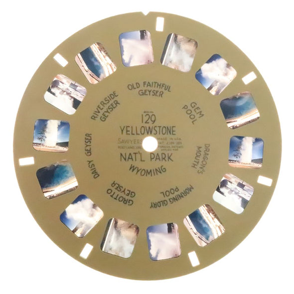 Yellowstone Nat'l Park - Wyoming - View-Master Buff Reel - vintage - (BUF-129c) Reels 3dstereo 