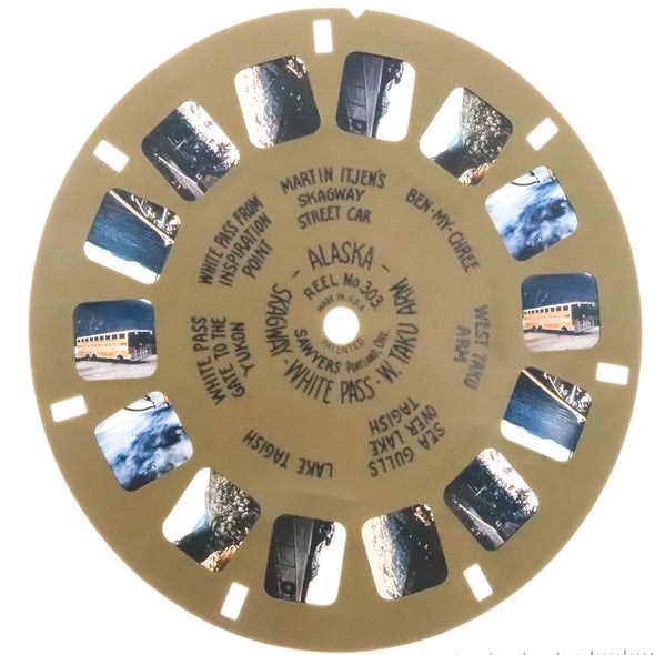 Alaska Skagway-White Pass W. Taku Arm - View-Master Buff Reel - vintage (BUF-303c) Reels 3dstereo 