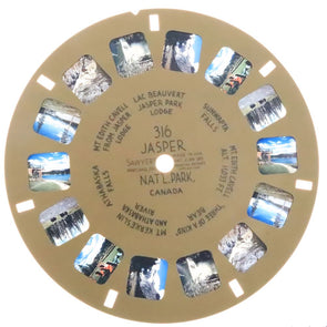 Jasper Nat'l Park, Canada - View-Master Buff Reel - vintage - (BUF-316n) White Hand Lettered Reel 3dstereo 