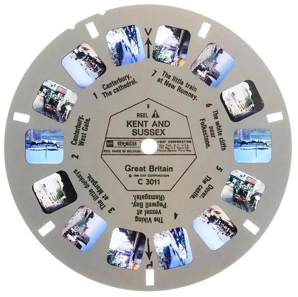 Kent and Sussex - View-Master 3 Reel Packet - 1969 - vintage - (zur Kleinsmiede) - (C301-BG4) Packet 3dstereo 
