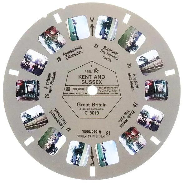 Kent and Sussex - View-Master 3 Reel Packet - 1969 - vintage - (zur Kleinsmiede) - (C301-BG4) Packet 3dstereo 