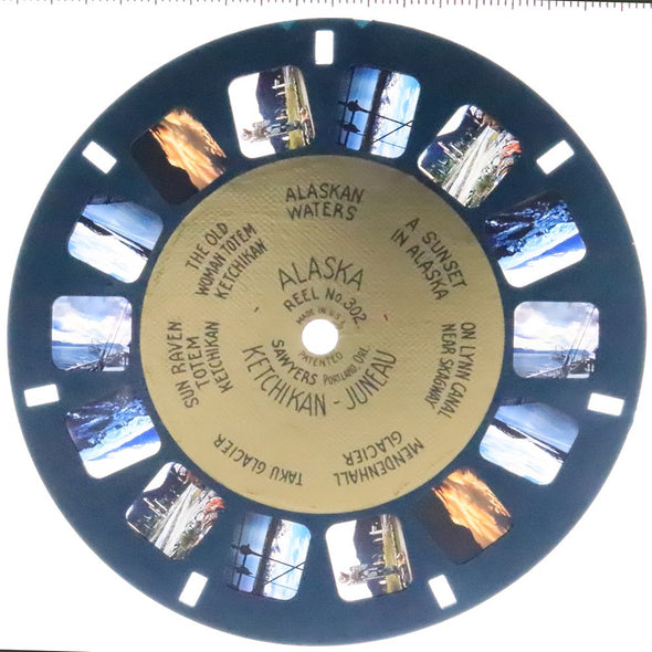 Alaska Ketchikan Juneau - View-Master Gold Center Reel - vintage (GC-302c) Reels 3dstereo 
