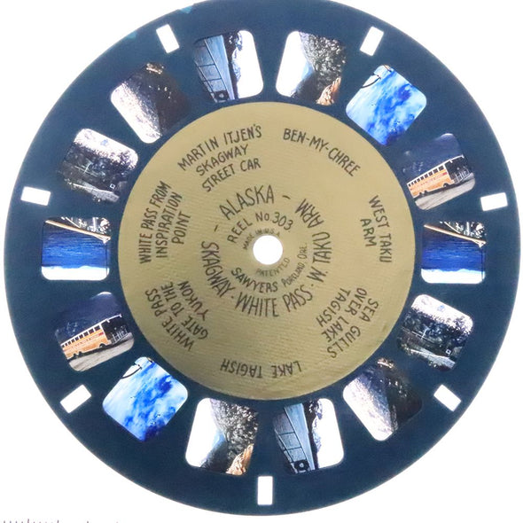 Alaska Skagway-White Pass W. Taku Arm - View-Master Gold Center Reel - vintage (GC-303c) Reels 3dstereo 