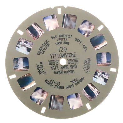 Yellowstone Nat'l Park - Wyoming - View-Master Hand-Lettered Reel - vintage - (HL-129nx) Reels 3dstereo 