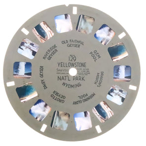 Yellowstone Nat'l Park - Wyoming - View-Master Hand-Lettered Reel - vintage - (HL-129ny) Reels 3dstereo 