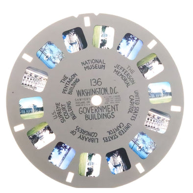 Washington. D.C. - Government Buildings - View-Master - Vintage Hand Lettered Reel (HL-136ny) Reels 3dstereo 
