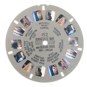 Bonneville Dam -Columbia River Highway - Oregon - View-Master - Hand Lettered - Reel (HL-152n) Reels 3dstereo 