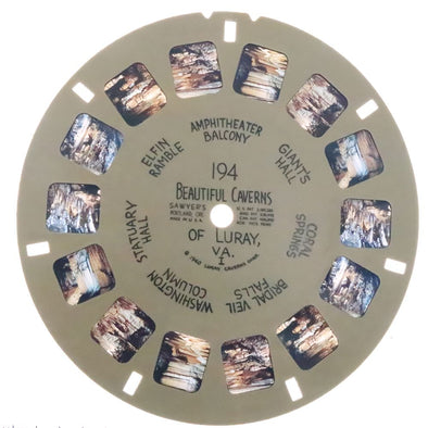 Beautiful Caverns of Luray - Virginia I - View-Master Hand-Lettered Reel - vintage (HL-194n) Reels 3dstereo 