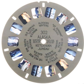 Alaska Ketchikan Juneau - View-Master Hand Lettered Reel - vintage (HL-302n) Reels 3dstereo 