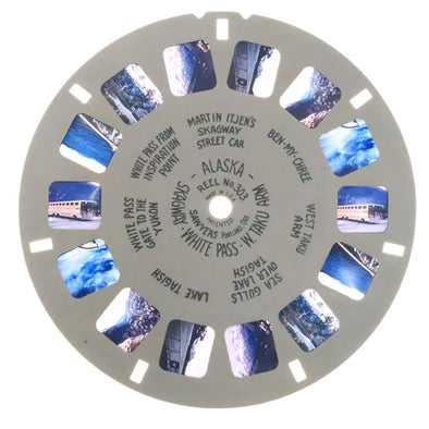 Alaska Skagway-White Pass W. Taku Arm - View-Master Hand Letter Reel - vintage (HL-303c) Reels 3dstereo 