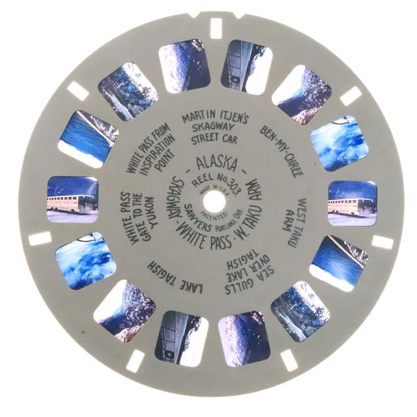 Alaska Skagway-White Pass W. Taku Arm - View-Master Hand Letter Reel - vintage (HL-303c) Reels 3dstereo 