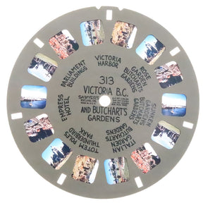 Victoria B.C. and Butchart's Gardens - View-Master Hand Lettered Reel - vintage - (HL-313n) Reels 3dstereo 
