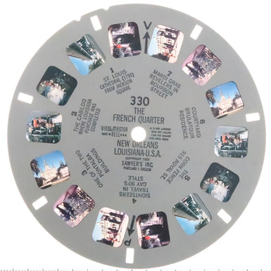 French Quarter New Orleans Louisiana - View-Master Hand Lettered Reel - vintage - (HL-330n) Reels 3dstereo 