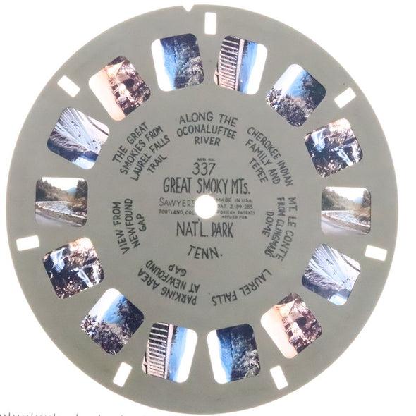 Great Smoky Mts. Nat'l Park, Tenn - View-Master Hand Letter Reel - vintage - (HL-337n) Reel 3dstereo 
