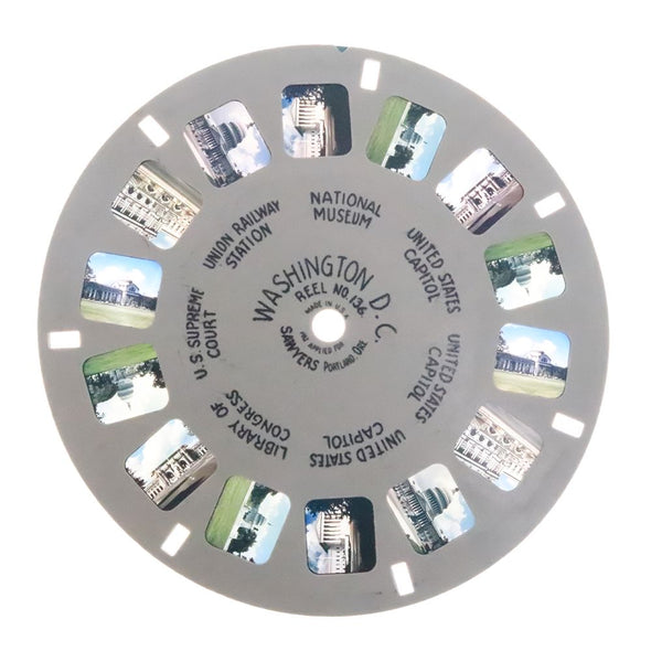 Washington. D.C. - Government Buildings - View-Master - Vintage Hand Lettered Reel (HL-136c) Reels 3dstereo 
