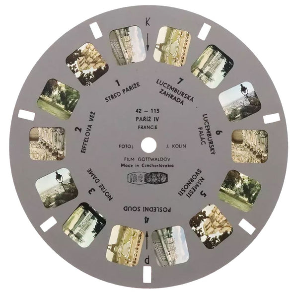 5 ANDREW - Pařiž IV - Francie - Meopta Single Reel - Compatible with View-Master - vintage Reels 3dstereo 