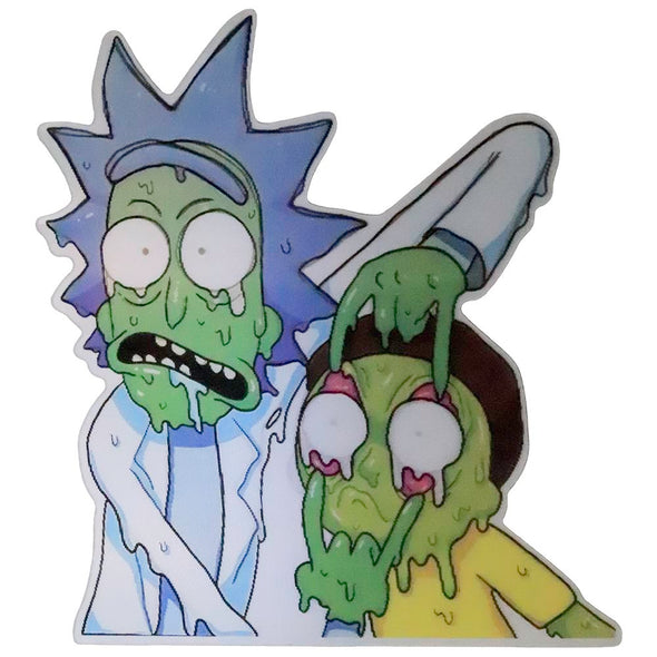 Rick and Morty - 2 image Flicker Lenticular Decal Sticker - 6x5.5 Postcard 3dstereo 