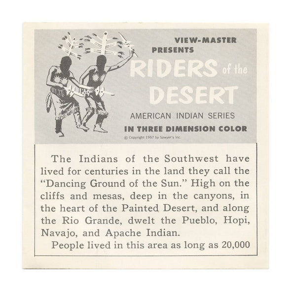 9 ANDREW - Riders of the Desert - View-Master 3 Reel Economy Packet - vintage - 771-A,B,C-S3 Packet 3Dstereo 