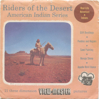 9 ANDREW - Riders of the Desert - View-Master 3 Reel Economy Packet - vintage - 771-A,B,C-S3 Packet 3Dstereo 