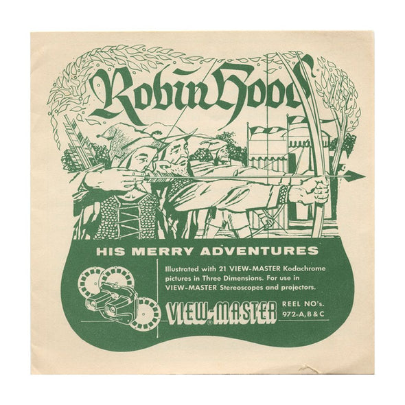 9 ANDREW - Robin Hood - View-Master 3 Reel Economy Packet - vintage - 972-A,B,C-S3 Packet 3Dstereo 