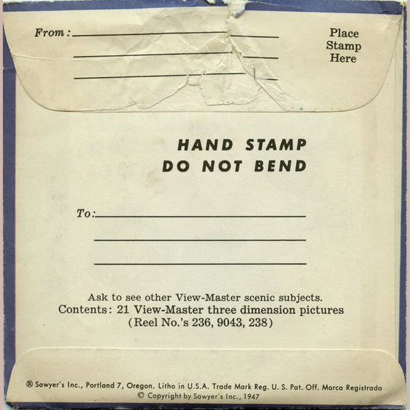 10 ANDREW - Royal Gorge - View-Master 3 Reel Economy Packet - 1947 - vintage - 236,9043,238-S3 Packet 3Dstereo 