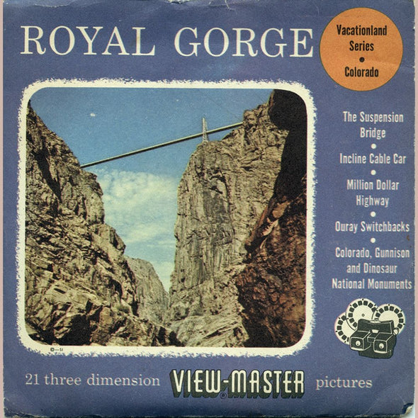 10 ANDREW - Royal Gorge - View-Master 3 Reel Economy Packet - 1947 - vintage - 236,9043,238-S3 Packet 3Dstereo 