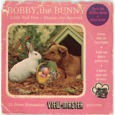 Bobby, the Bunny - View-Master - 3 Reel Packet - Vintage - (BARG-830ABC-S3) Packet 3dstereo 