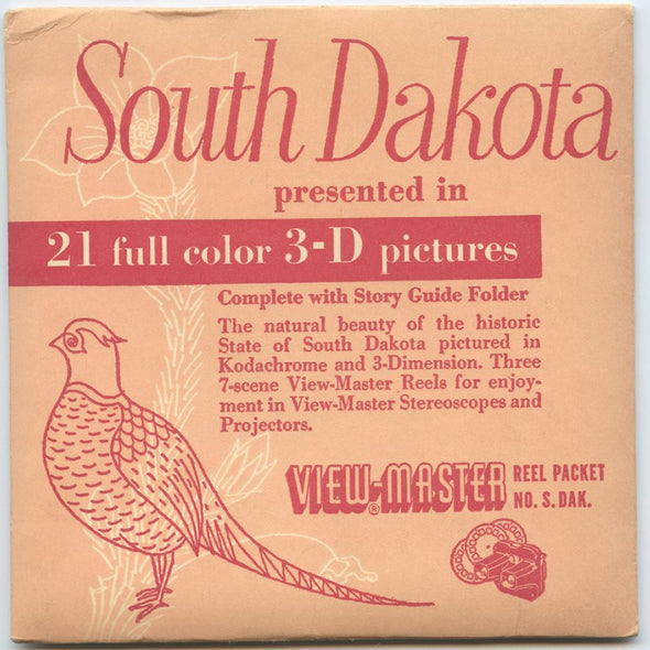 5 ANDREW - South Dakota - View-Master 3 Reel Packet - vintage - SDAK-1,2,3-S2 Packet 3dstereo 