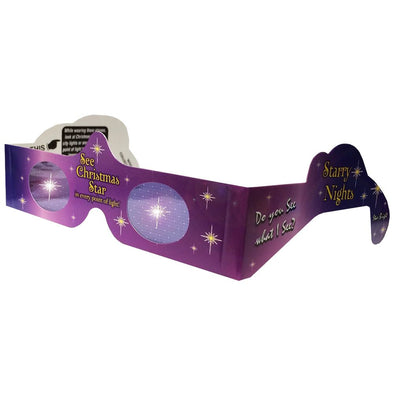 CHRISTMAS STAR - Individual Christmas Glasses Holiday Eyes® - 3D Holographic Glasses - NEW for 2024 3D Glasses 3dstereo 