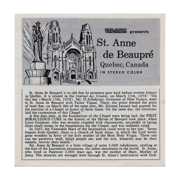 10 ANDREW - Ste.Anne De Beaupre - View-Master 3 Reel Packet - vintage - A059-S5 Packet 3dstereo 