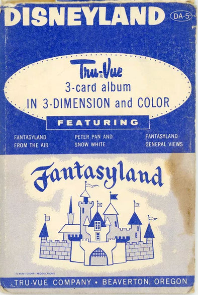 5 ANDREW - Disneyland Park - Fantasyland - Tru-Vue 3 card album - vintage Tru-Vue Card 3Dstereo 