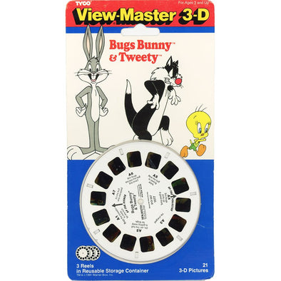 Bugs Bunny and Tweety - View-Master 3 Reel Set on Card - NEW VBP 3dstereo 