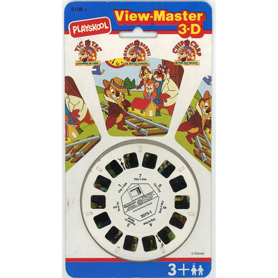 Chip 'N Dale - Rescue Ranger - View-Master 3 Reel Set on Card - 1991 - vintage - 3075 VBP 3dstereo 