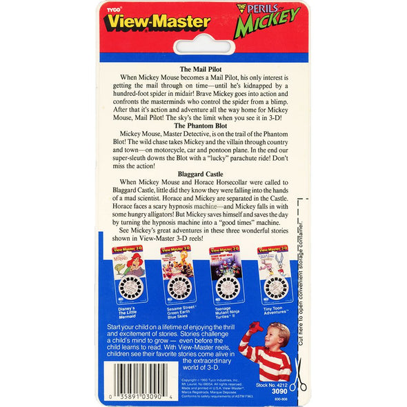 Perils of Mickey Mouse - View-Master 3 Reel Set on Card - NEW - 3090 VBP 3dstereo 