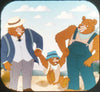Little Bear - Maurice Sendak's - View-Master 3 Reel Set on Card - NEW VBP 3dstereo 
