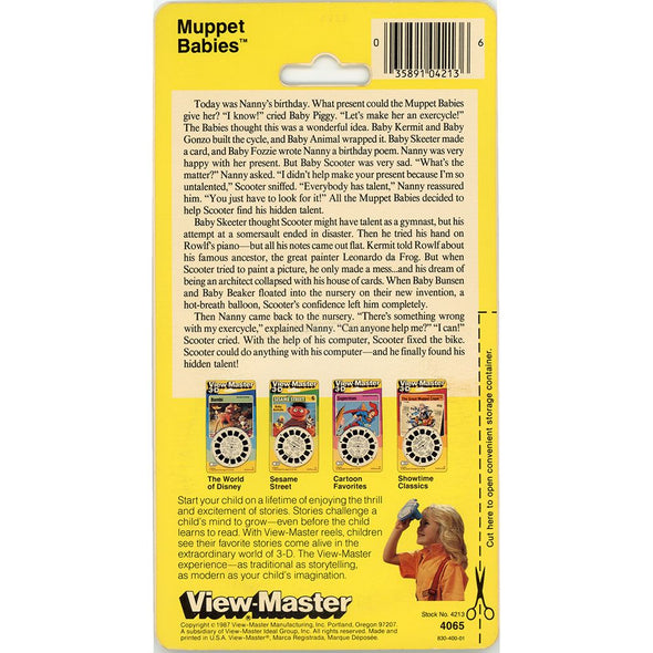 Muppet Babies - View-Master 3 Reel Set on Card - NEW VBP 3dstereo 