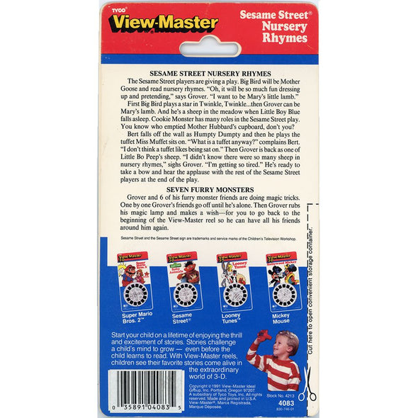 Sesame Street - Nursery Rhymes - View-Master 3 Reel Set on Card - NEW VBP 3dstereo 