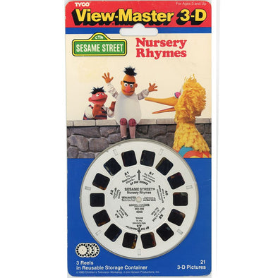 Sesame Street - Nursery Rhymes - View-Master 3 Reel Set on Card - NEW VBP 3dstereo 