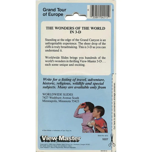 2 Andrew - Grand Tour of Europe - View-Master 3 Reel set on Card - NEW - (5227) VBP 3dstereo 