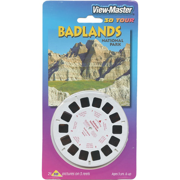 Badlands National Park - View-Master 3 Reel Set on Card - NEW - (VBP-5276) VBP 3dstereo 