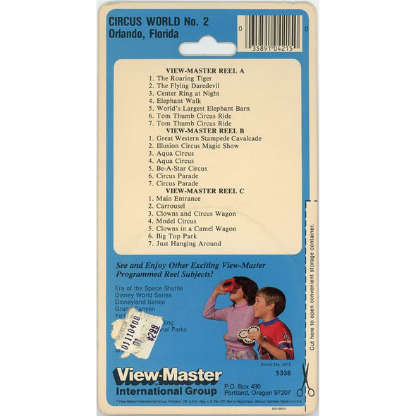 Circus World No.2 - View-Master 3 Reel Set- Orlando Florida - unopened - 5336 VBP 3Dstereo 