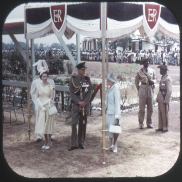 7 ANDREW - Queen Elizabeth Visits Nigeria - View-Master 3 Reel set on card - vintage - BC-758-123 VBP 3dstereo 