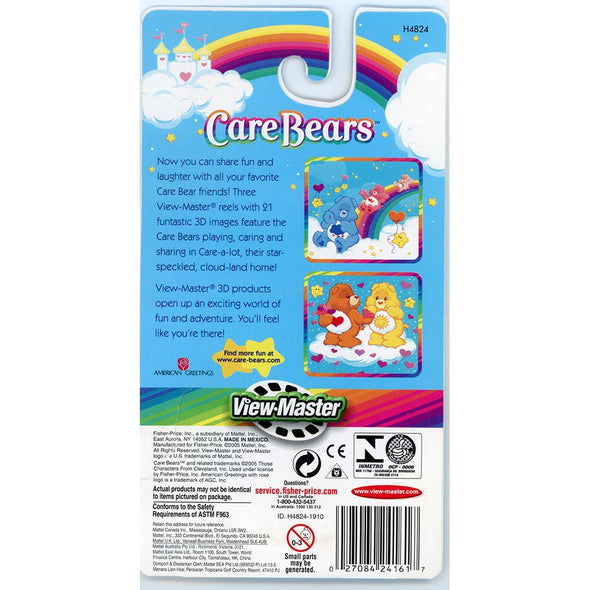 Care Bears - View-Master 3 Reel Set on Card - 1983 - vintage -H4824 VBP 3dstereo 