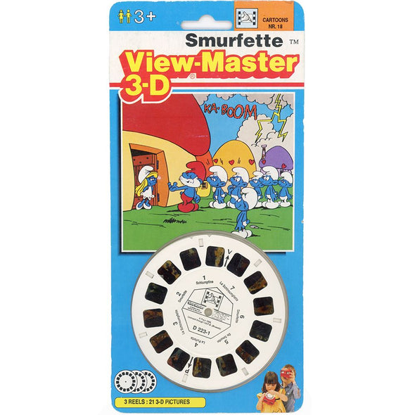 Smurfette - ViewMaster 3 Reel Set on Card - D223 - NEW VBP 3dstereo 