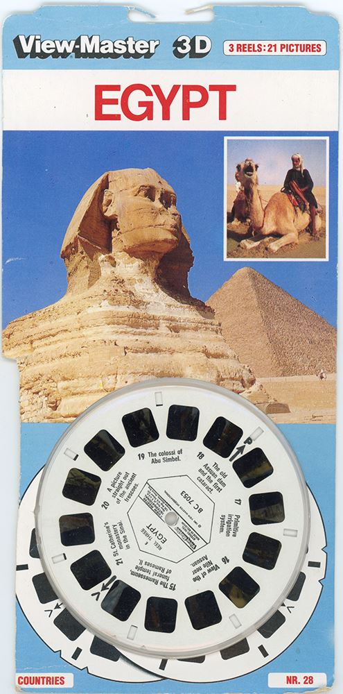 Egypt - View-Master 3 Reels on Card - BC705-EM - OPEN VBP 3dstereo 