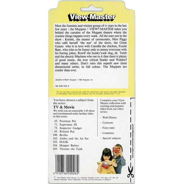 Muppets - ViewMaster 3 Reel Set on Card - 1980s - NEW VBP 3dstereo 