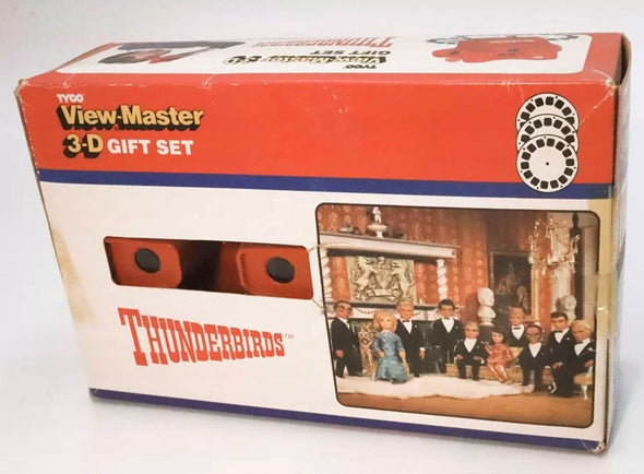 5 ANDREW - Thunderbirds Gift Set - 3 Reels and Model 10 Viewer - vintage - Made in Belgium Viewers 3dstereo 