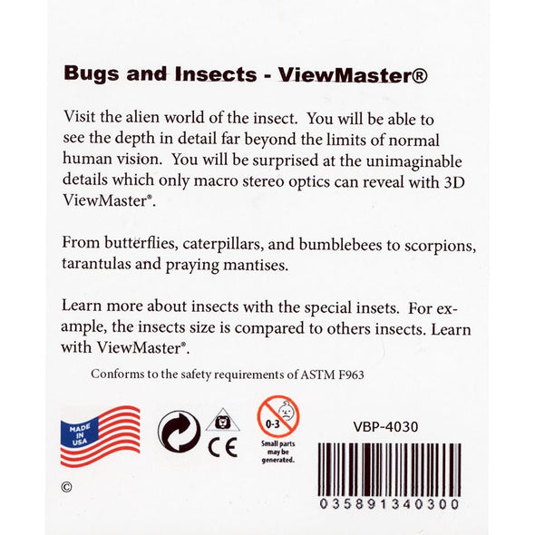 Bugs & Insects - Discovery Channel - View-Master 3 Reel Set - new WKT 3dstereo 